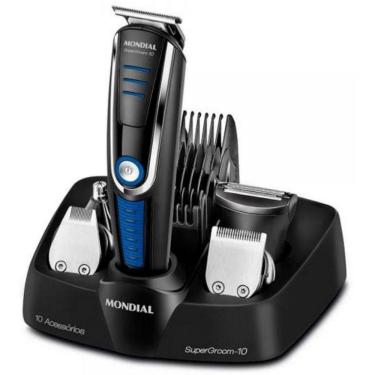 Imagem de Aparador De Pelo Mondial Super Groom Bg-03 Preto Com Azul Bivolt