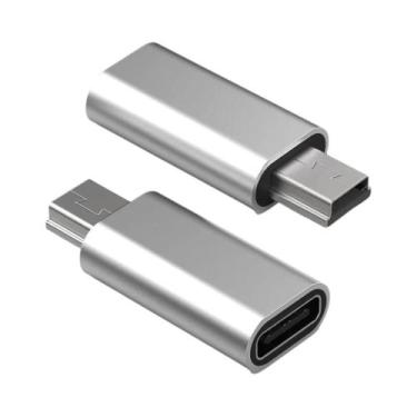 Imagem de Adaptador De Carregamento Rápido Tipo C Para Mini USB Conversor De Tra