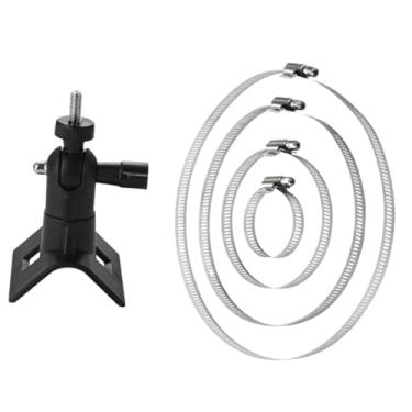 Imagem de menolana Suporte de montagem em tubo para câmera, em aço inoxidável, ajustável, com ferragens para reparos, suporte versátil e profissional para mangueira, Preto