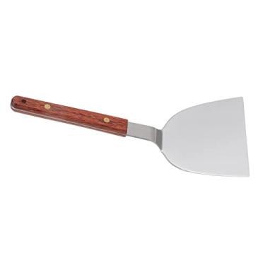 Imagem de YOUTHINK Espátula de Churrasco, Virador de Grelha de Aço Inoxidável Com Alça de Madeira, Ideal para Virar Bife, Peixe e Muito Mais para Chefs Domésticos (105MM)