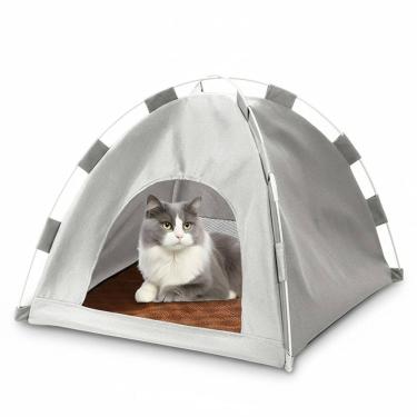 Imagem de Tenda Caminha Portatil Gato Cachorro Pet Animais Cabana Casinha Dobravel Arranhador Bichos Estimaçao Confortavel