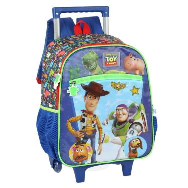 Imagem de Mochila Toy Story de Rodinha Escolar Verde Infantil Menino