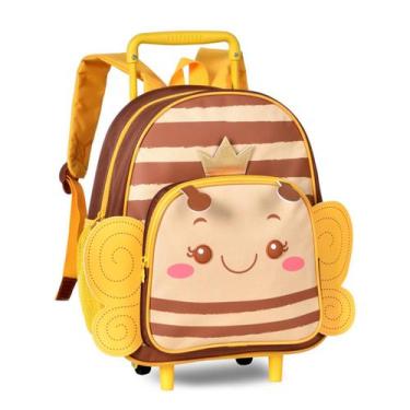 Imagem de Mochila Carrinho Escolar Infantil Meninas Borboleta Abelinha - Clio St