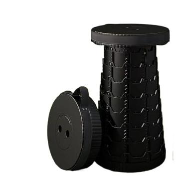 Imagem de Banqueta Retrátil Portátil para Pesca Camping até 150kg com Alça Telescópica Banco Dobrável Compacto(preto)