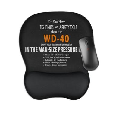 Imagem de Aganmi Mouse pad ergonômico engraçado com descanso de pulso para mesa, base de borracha antiderrapante pequena para alívio da dor, computador, laptop, casa, escritório, decoração, acessórios, amigos