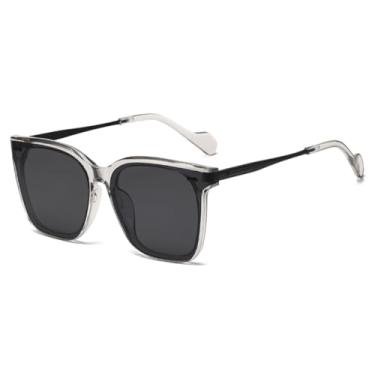 Imagem de JRLLFD Óculos de sol grandes da moda, femininos, uv400, masculinos, lentes espelhadas (4)