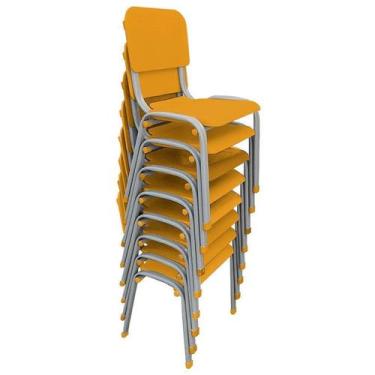 Imagem de Kit 8 Cadeira Infantil Polipropileno LG flex Reforçadas Empilháveis La