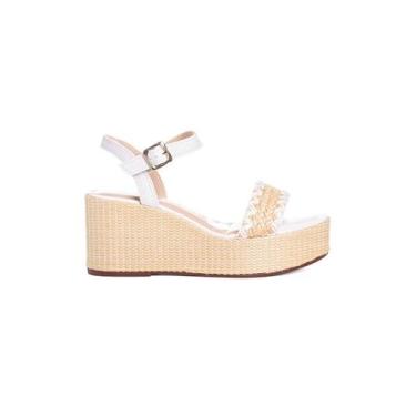 Imagem de Sandália Dakota Anabela Salto Alto Palha, 37