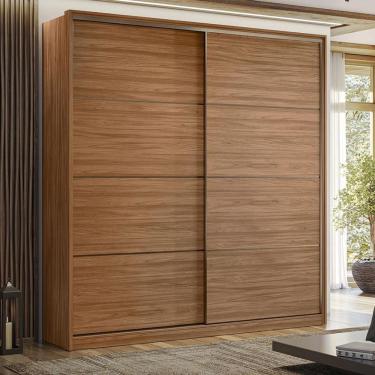 Imagem de Guarda Roupa Casal 2 Portas E 3 Gavetas Belga - Nogueira-preto Prime Tx Nogueira-preto