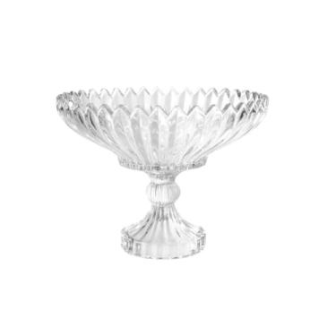 Imagem de Fruteira Centro de Mesa Vidro com Pé Brazília 30cm ECT