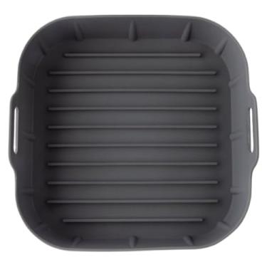 Imagem de Forma de Silicone Quadrada para Airfryer 20cm Fritadeira Elétrica 4~6 Litros(2,Cinza)