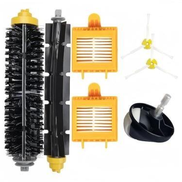 Imagem de Peças de reposição para aspirador de pó robô iRobot Roomba 760 770 780, 2 escovas principais, 2 filtros HEPA, 2 escovas laterais, 1 rodízio dianteiro, kit de acessórios série 700 acessórios de reparo