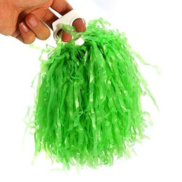 Imagem de Cryfokt Pompons para Líderes de Torcida, Duráveis ​​e Elásticos para Jovens, Time de Torcida, Estádio, Festa, 2 Peças, Vermelho, para Crianças (Verde)