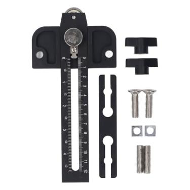 Imagem de Hilitand Gabarito de Rasgo Fino, Guia de Gabarito de Serra de Mesa de Liga de Alumínio Com Estrutura de Rolo para Cortes Repetitivos de Tiras Estreitas e Finas, Cabe Em Slots T de 3/4