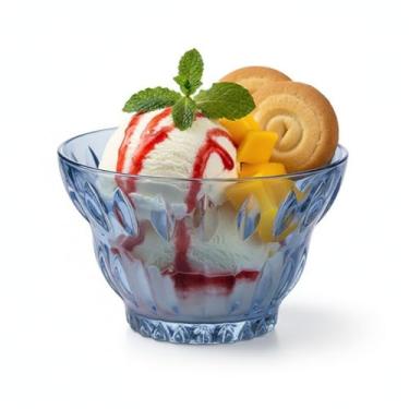 Imagem de WENMAQIN Conjunto de tigelas de sobremesa de vidro, tigelas de sorvete transparentes para salada, lanche, batidos de frutas, sorvete, parfaits, sundaes ou pudim, tigela trifle, copos de parfait