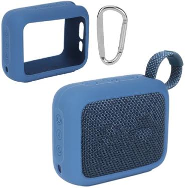 Imagem de Lebakort Capa de silicone compatível com alto-falante portátil JBL GO 4 (capa azul)