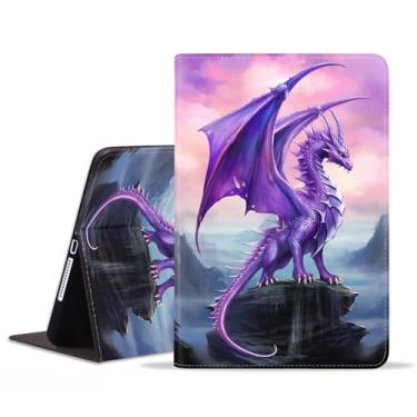 Imagem de BWOOLL Capa para Samsung Galaxy Tab A11 Plus 2025 / Samsung Galaxy Tab A9 Plus 2023 11 polegadas, capa fina e leve de couro PU com suporte para despertar/hibernar automaticamente, dragão roxo