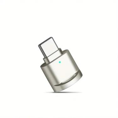 Imagem de 1 leitor de cartão USB-C/USB-A para Micro/SD/TF - para smartphones, tablets, laptops - compatível com cartões SD/TF, cinza claro