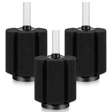 Imagem de Fuosuc Filtro de esponja para peixes de aquário Betta Fry, para aquários claros e silenciosos de até 60 galões cada 3 peças