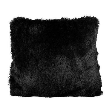 Imagem de Capa de Almofada Decorativa Peluda 42X42 - RT MAGAZINE, PRETO