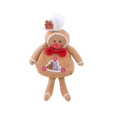Imagem de Boneco De Pão De Gengibre Em Tecido, Enfeite De Natal Para Pendurar, D