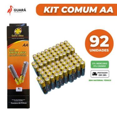 Imagem de Kit 92x Pilhas AA Comum 1,5v RELINX SEGMA FBG Zinco e Carbono Envio Fu