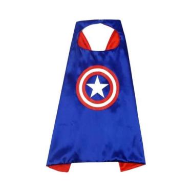 Imagem de Fantasia De Super-Herói Capitão América Para Jovens Com Escudo, Máscar