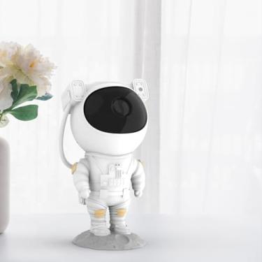 Imagem de Projetor Astronauta Galáxia LED com Controle Remoto – Luz Noturna Estrelada, Efeitos Coloridos, Luminária Decorativa USB, Projeção de Nebulosa, Relaxamento e Decoração para Quarto e Sala