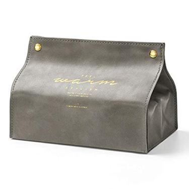 Imagem de Dispenser de Papel Toalha Couro PU Suporte Organizador Armazenamento para Banheiro Cozinha Casa Escritório Hotel Restaurante Leve