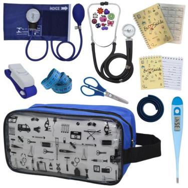 Imagem de Kit Enfermagem Profissional Glicose Estagio Saude Completo - PREMIUM, 