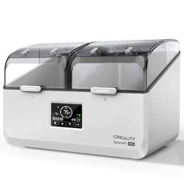 Imagem de Creality Secador de filamento 4 carretéis, caixa de armazenamento de filamentos SpacePi X4L: câmaras de aquecimento independentes duplas até 75 °C, proteção de segurança dupla, design de vedação à