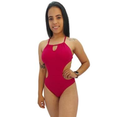 Imagem de Maiô Com Bojo Engana Mamãe Traspassado Costas Poliamida - HYPE MODAS, 