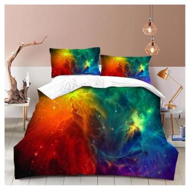 Imagem de SPXMQSS Conjunto de cama de casal, conjunto de edredom, cama de casal, cama de casal, conjunto de cama king size, cama de casal com 2 fronhas com zíper B 200 x 229 cm
