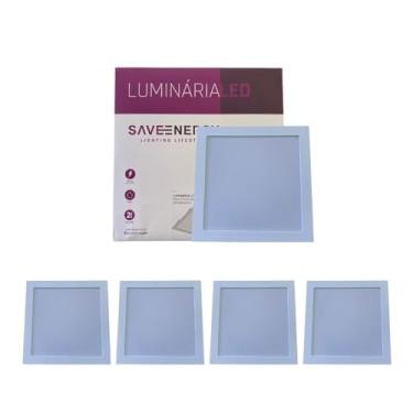 Imagem de Kit 5 Plafon Led Embutir 25w 30x30 Branco Quente