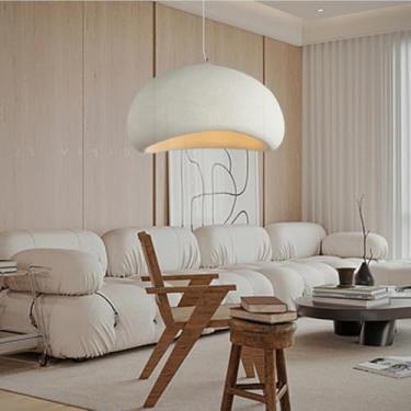 Imagem de Luminária pendente estilo japonês wabi-sabi, estilo retrô, com personalidade, soquete E27, lustre para ilha de cozinha, cúpula de poliestireno, luminária de mesa para restaurante, iluminação
