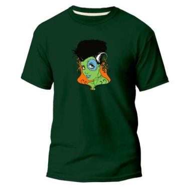 Imagem de  Camiseta Basica Algodão Premium Estampa Digital Zombie - Pavesi, Verd