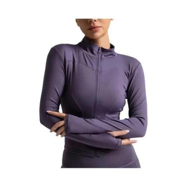 Imagem de Jaqueta De Corrida Feminina Leve E Elástica Com Zíper, Aberturas Para 