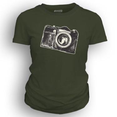 Imagem de Camiseta feminina - Câmera Fotográfica - APE SILK, Green pea, Green pe