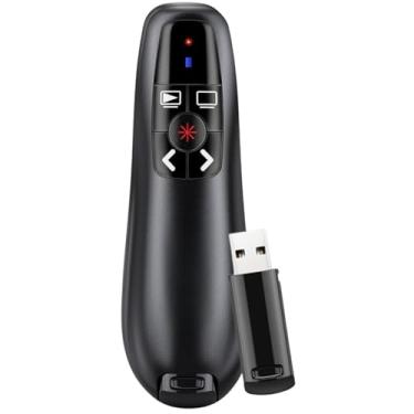 Imagem de Controle de Apresentação Sem Fio Profissional para Slides | Apresentador USB para PowerPoint, Google Slides e PDF | Ideal para Reuniões, Aulas e Palestras Apontador