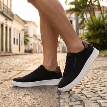 Imagem de Sapatênis Masculino Pegada Fibertech Preto/Marrom, Preto, Marrom, 40