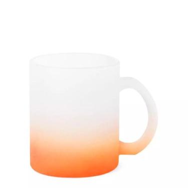 Imagem de Caneca de vidro laranja fosca - 325ml - DEKO