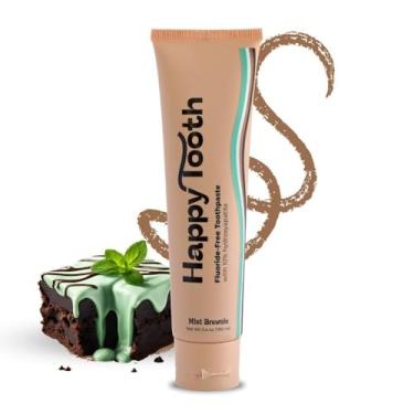 Imagem de Happy Tooth Pasta De Dente Natural De Hidroxiapatita, Sem Flúor, Sem Sls, Clareamento Para Dentes Sensíveis, Ingredientes Naturais, Formulado E Recomendado Por Dentistas, Adultos E Crianças, Brownie