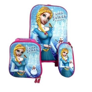 Imagem de Mochila Escolar + Estojo e Lancheira Frozen - Dubai