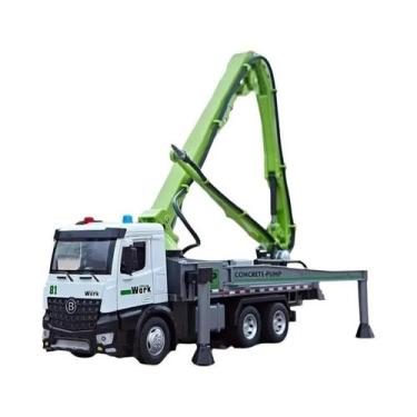 Imagem de Caminhão De Brinquedo De Cimento Com Bomba Elétrica 1:24 Para Meninos,