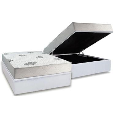Imagem de Cama Box Baú Casal + Colchão Ortopédico Inovaflex Comfort Premium