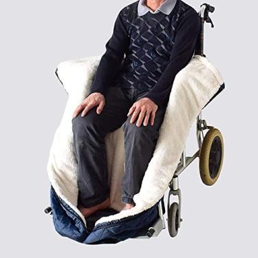 Imagem de SLGGPJBU Cobertor de inverno para cadeira de rodas com zíper para cadeira de rodas para parte inferior do corpo, impermeável, aconchegante, cobertor universal para cadeiras de rodas manuais e