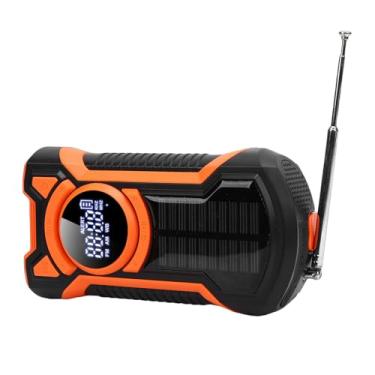Imagem de Yunir Rádio de Manivela, Rádio Meteorológico de Emergência NOAA, Banco de Energia Portátil de 5000mAh, de Emergência de Manivela Solar AM/FM/NOAA Com Lanterna LED, Função SOS