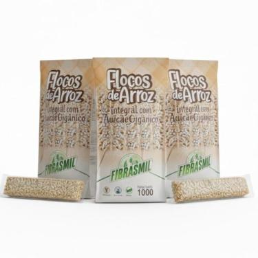 Imagem de Kit c/ 3und Flocos de Arroz c/ Açucar Orgânico FIBRASMIL 100g