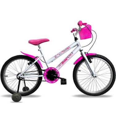 Imagem de Bicicleta infantil feminina aro 20 natural c/ roda lateral branca - Ro