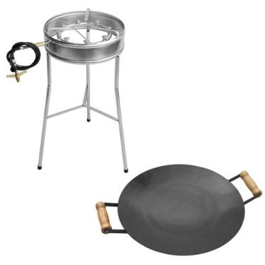 Imagem de Kit Fogareiro C/ Tripé 60cm 110.2 E Disco Arado 38cm 059 - Papaléguas